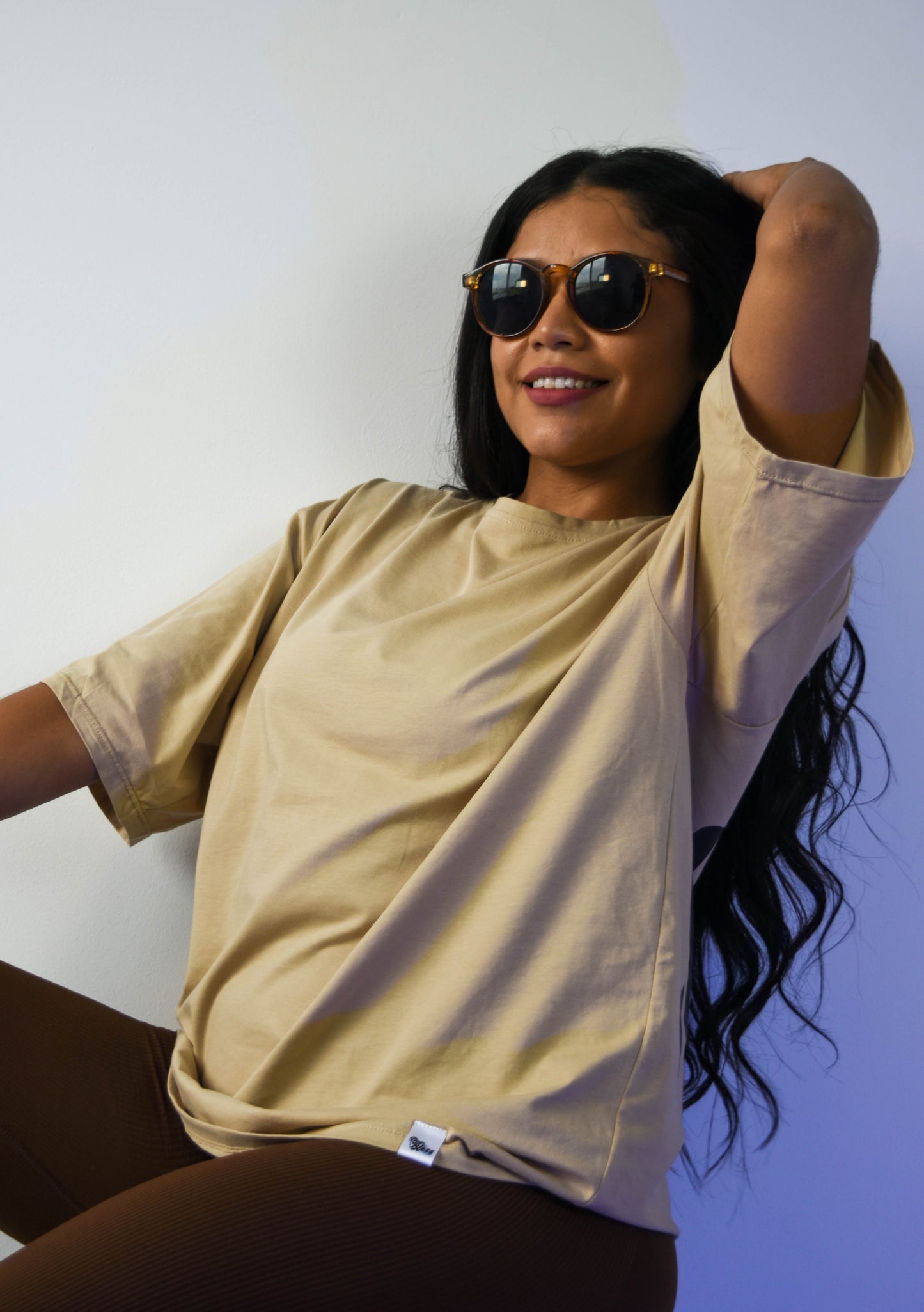 VALOR Oversized Tee Café
