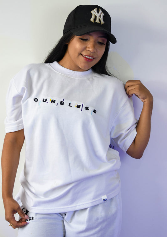 AURA Oversized Tee Blanco